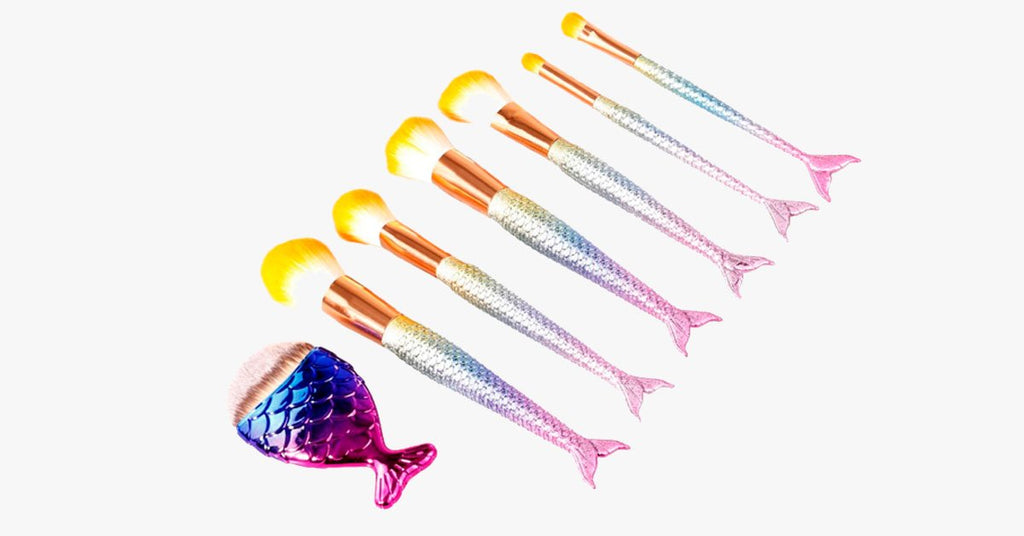 Mermaid Dream Glam Brush Set - Perfect your makeup in a glamorous way