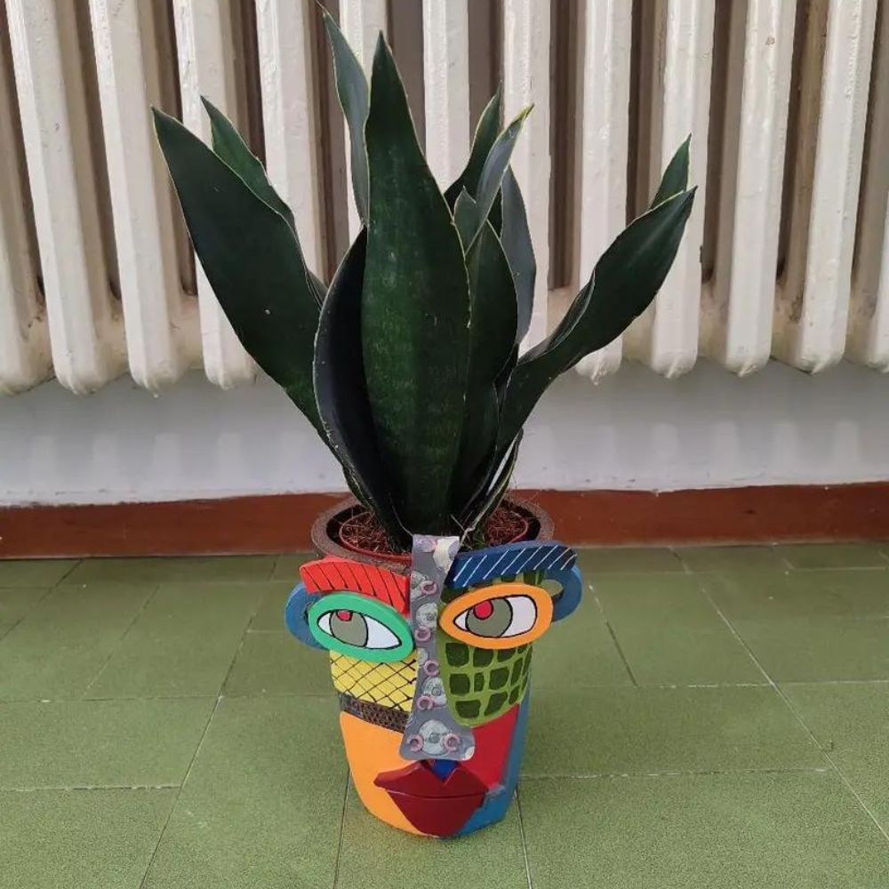 Abstract Face Flower Pot