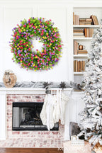 BloomWreath Spring & Summer Front Door Wreath | Handmade Floral Grapevine Accent
