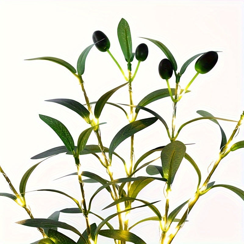 Illuminated Olive Tree LED Lamp – Modern Decor for Festive Occasions, Weddings, Birthdays, and Party Atmosphere, Ideal for Dining Table, Cabinet, or Café Decor