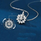 Luxury Rhinestone Christmas Snowflakes Necklace Gift for women