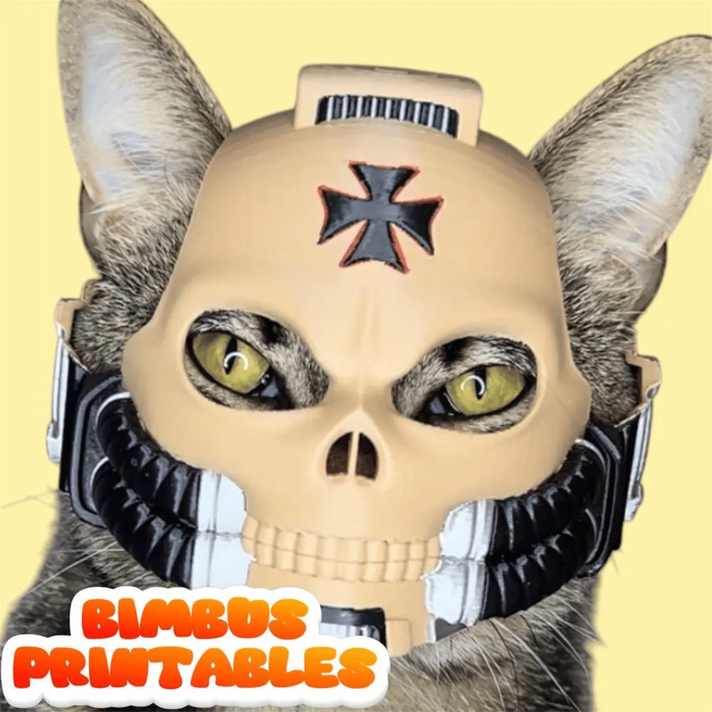 Cat Skull Helmet — Lightweight Sci-Fi Pet Armor for Cosplay