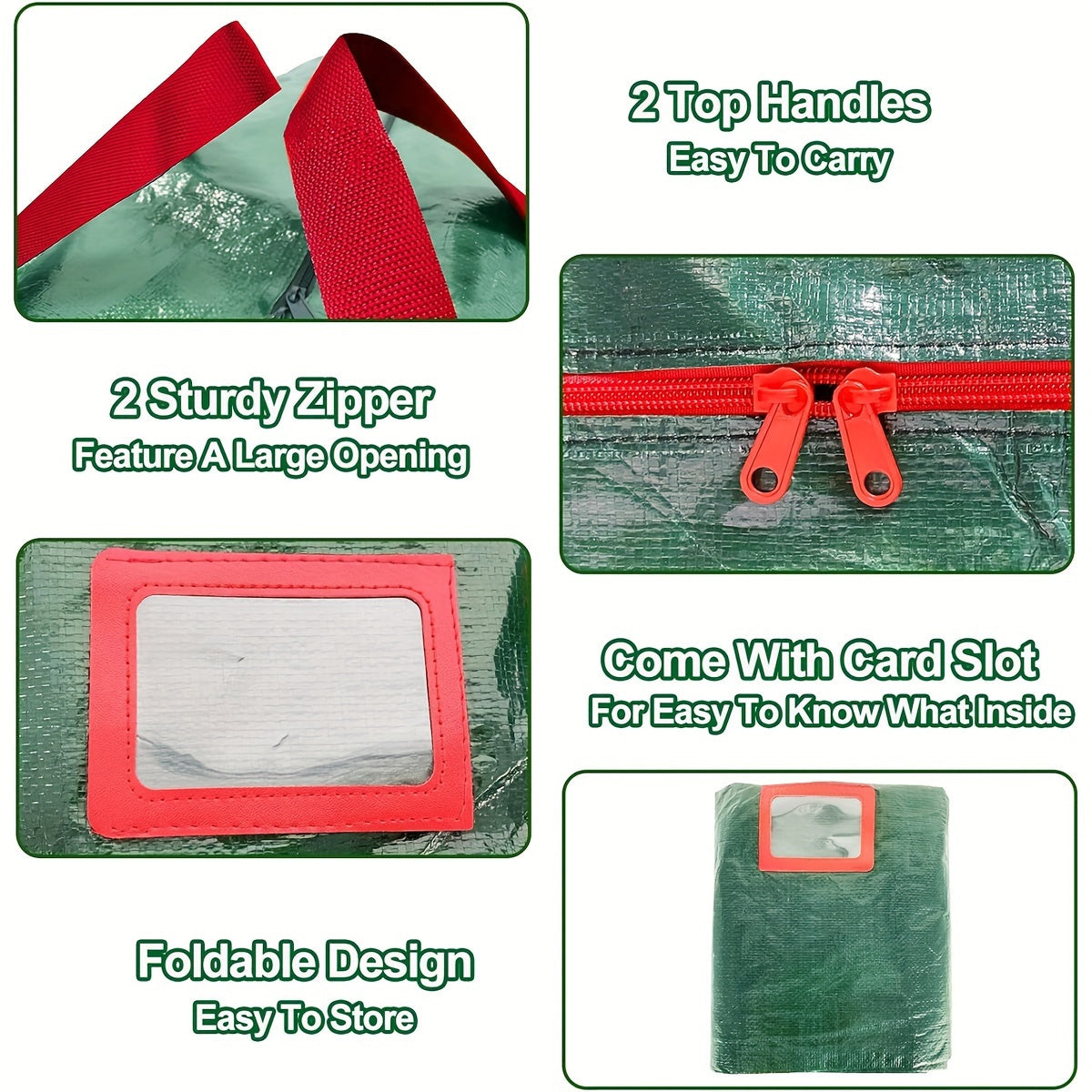 Large Storage Bag for Artificial Christmas Trees – Waterproof and Durable Polyester Model TreeTote