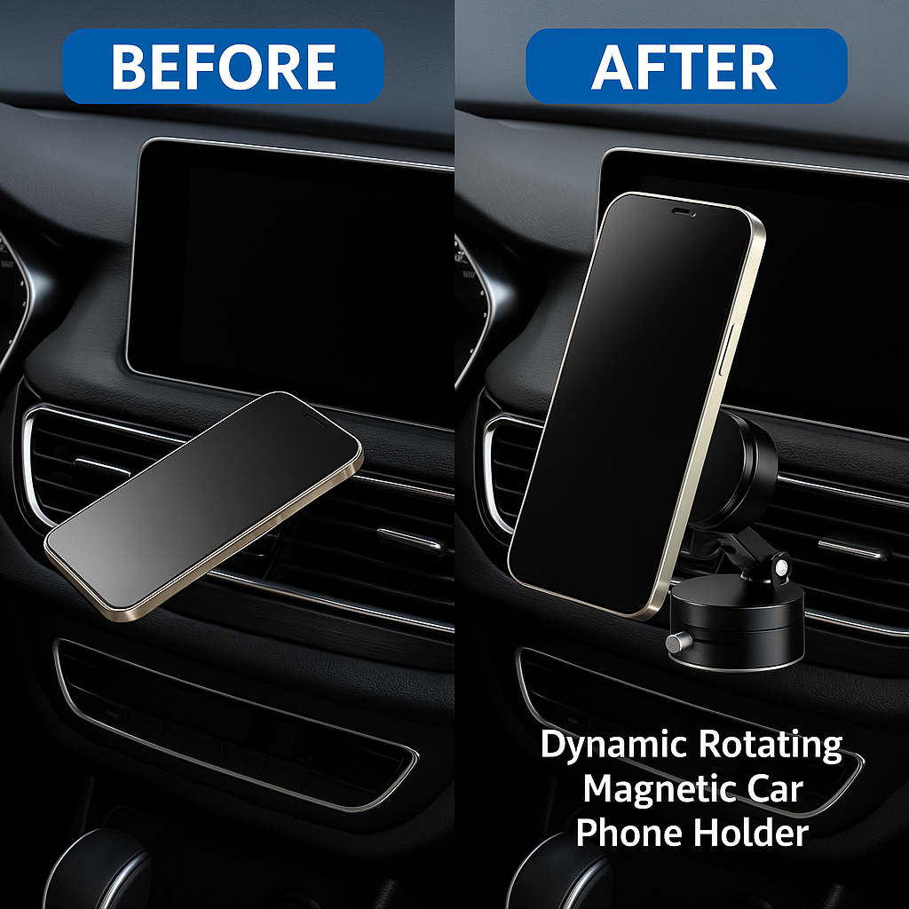 Dynamic Rotating Magnetic Car Phone Holder