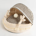 closed pet sleeping bed