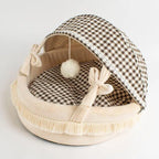closed pet sleeping bed