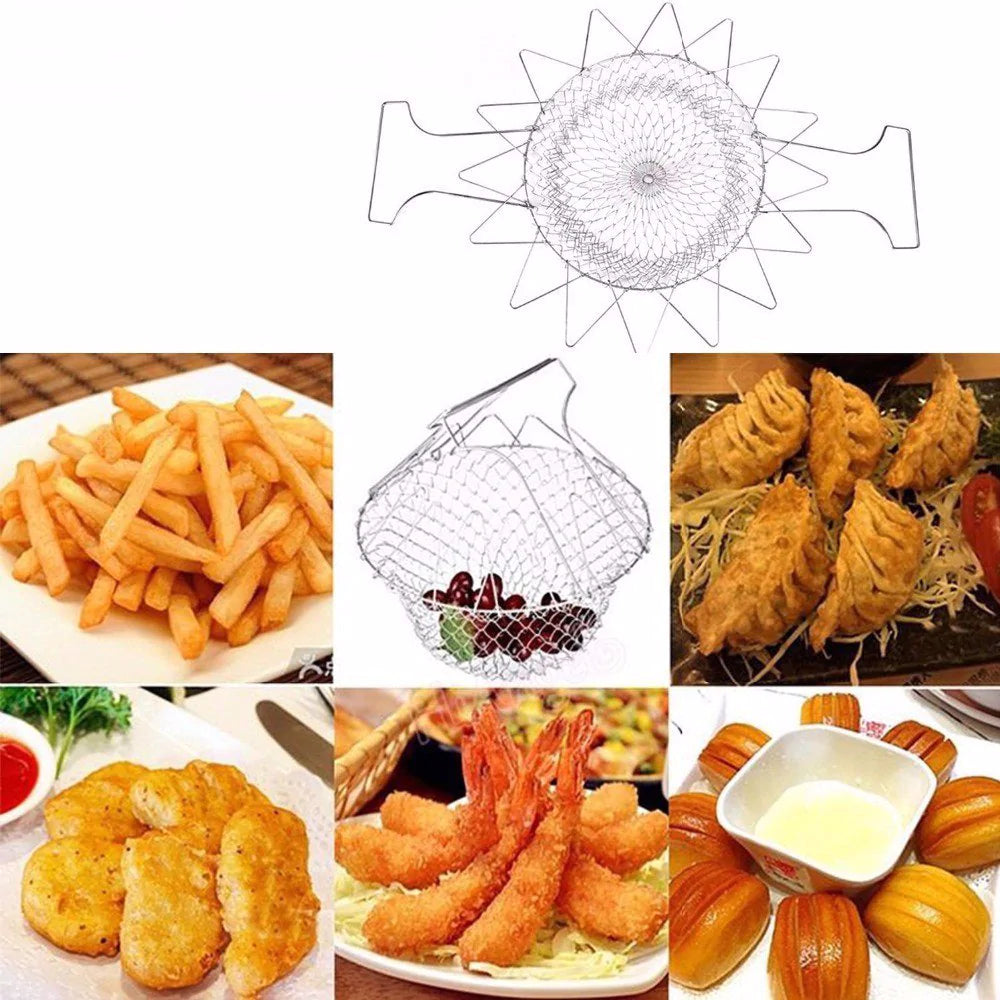 GourmetCraft Elite Cooking Basket | Versatile stainless steel basket for effortless cooking and steaming