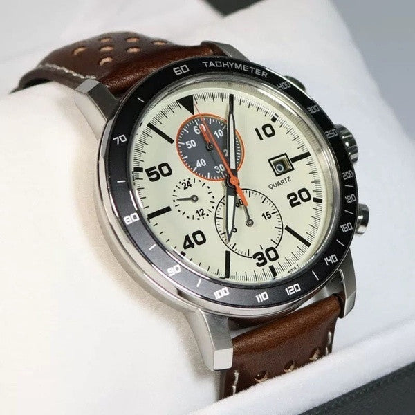 Multifunctional 6-Hand Quartz Watch for Men