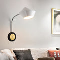 Urn Wall Light Contemporary Metal 1-Bulb Wall-Mounted Lighting in Black and White