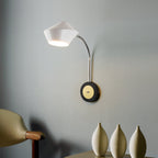 Urn Wall Light Contemporary Metal 1-Bulb Wall-Mounted Lighting in Black and White