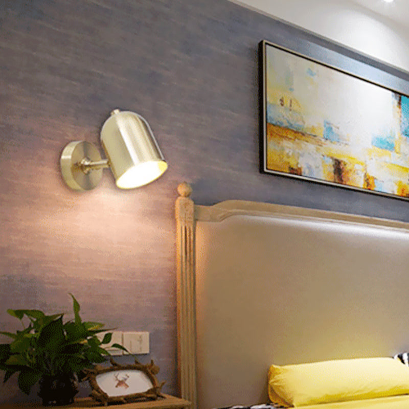 Modern 1 Light Wall Lighting Golden Dome LED Wall Lamp with Metal Shade for Bathroom