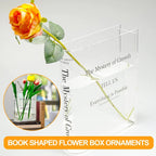 Modern Clear Acrylic Book Vase – Transparent, Creative Flower Vase