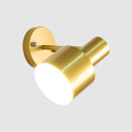 Simplicity 1-Bulb Wall Lighting Gold/Rose Gold Cylinder Wall Light with Metal Shade for the Bedroom