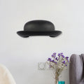 LED Bedroom Wall Light Modernism Black Wall Lighting with Hat Metal Shade in Warm/Natural Light