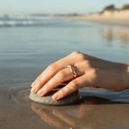 Adjustable Ring with Ocean Design