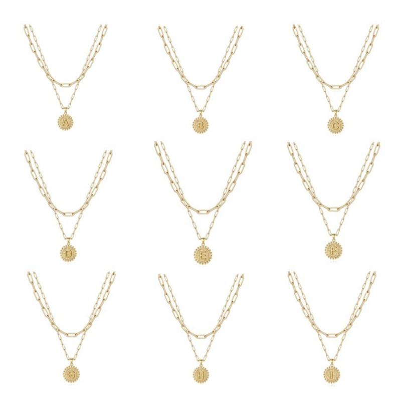 Golden Initial Necklaces for Women