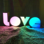 Modern Art Deco waterproof PS LOVE letters LED table lamp for the bedroom