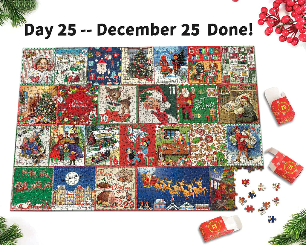 Christmas Advent Calendar Puzzle Game 1000 Pieces