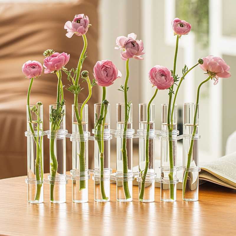 Flexible Flower Vases with Hinges | Modern Glass Tube Vase