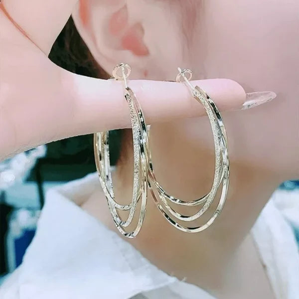 Multi-layered hoop earrings