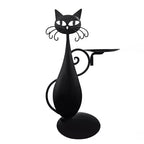 Candle holder black cat