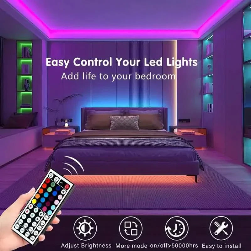 33Ft LED strip lights with IR 44-key remote control
