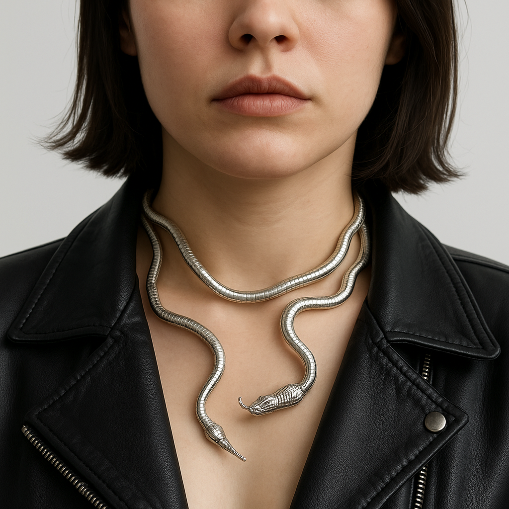Snake Wrap Bold Dual Necklace