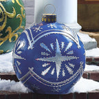Inflatable Christmas Ball Outdoor Decoration 60cm – Weather Resistant PVC Christmas Decoration