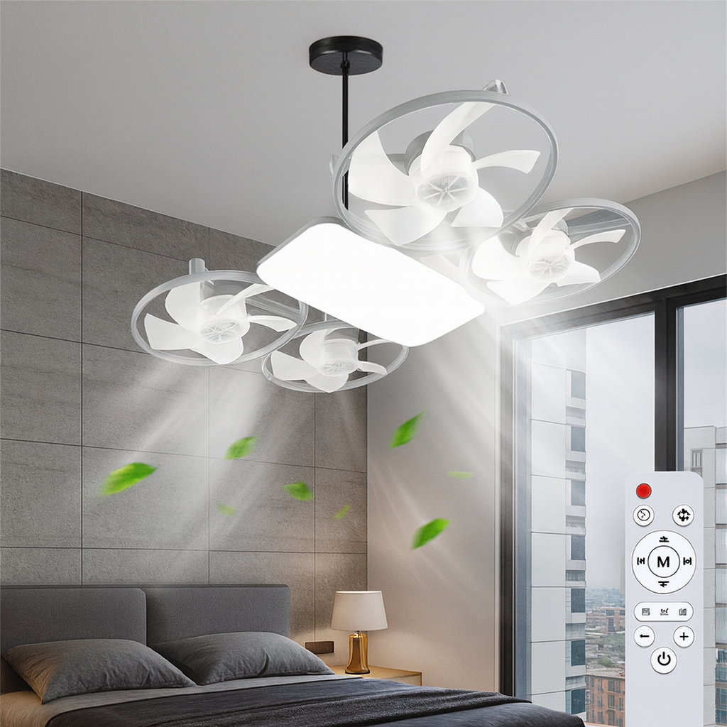 Summer Cool Multi-Propeller Modern LED Ceiling Fan