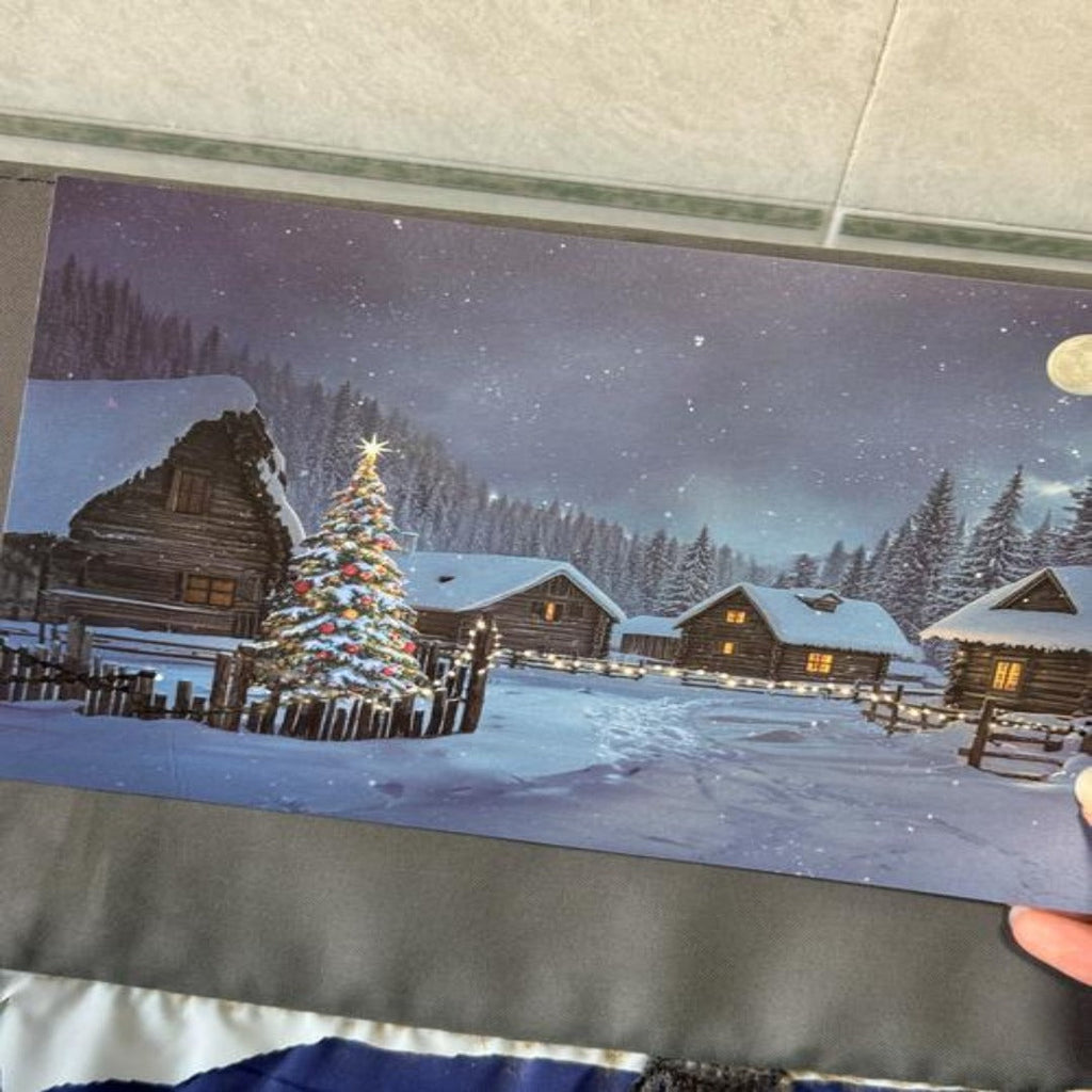 Happy Christmas Village Light-Up Led Postcard