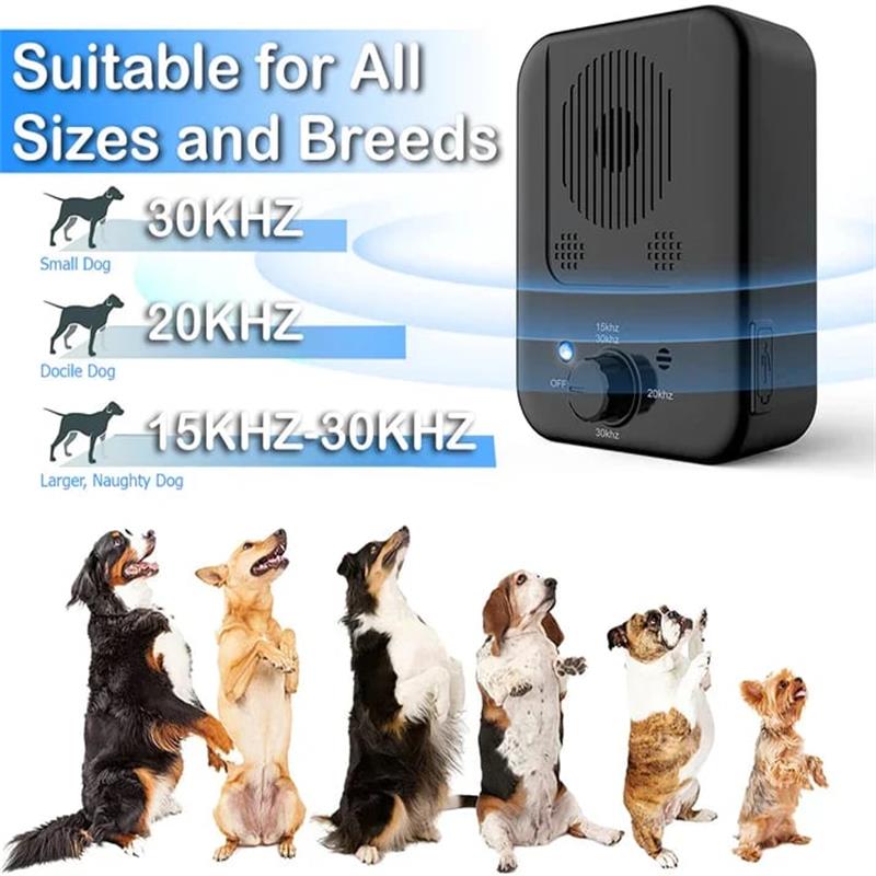 Ultrasonic training device for dog barking