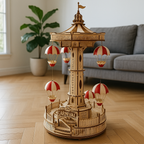 Wooden 3D Puzzle DIY Carnival Tower Kit