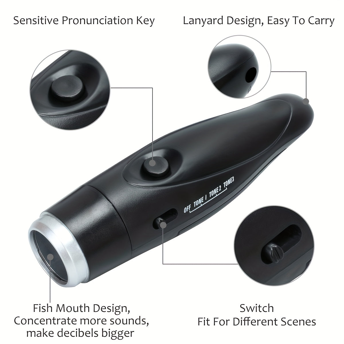 Handheld Electronic Whistle with 3 Tones Options – Lightweight and Portable for Coaches and Referees