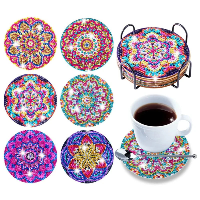 Diamond Crafts Coaster Diamond Painting Coaster (Mandala)