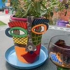 Abstract Face Flower Pot