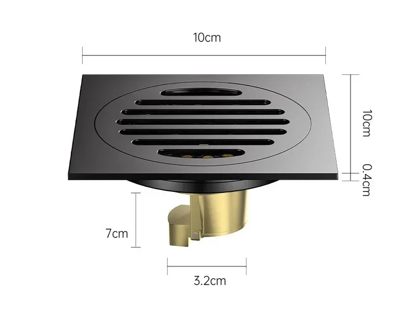 AquaShield Square Stainless Steel Floor Drain