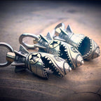 Piston Art Skull Keychain