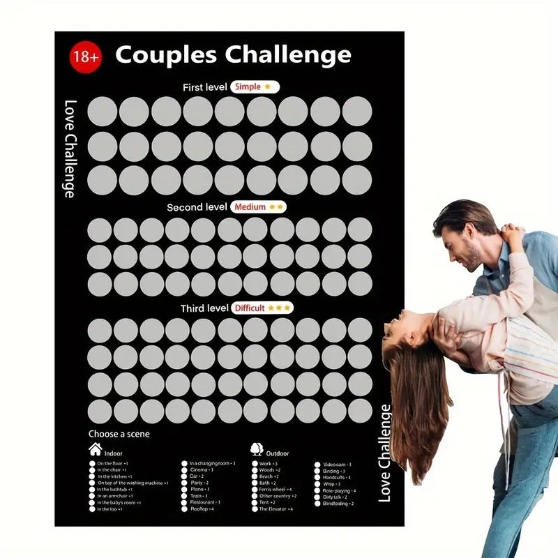 Love Challenge Scratch Cards for Couples