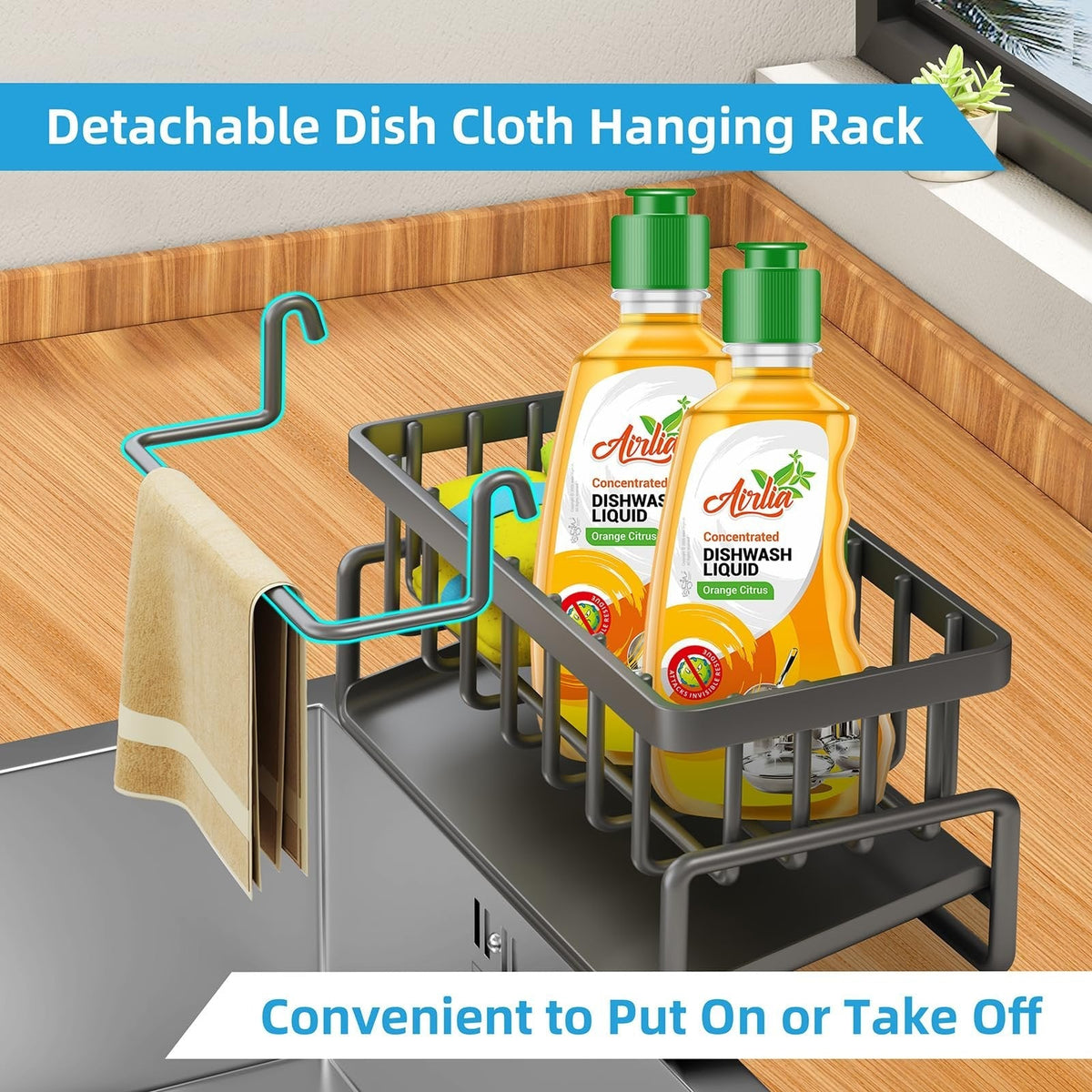 Self-Draining Kitchen Sponge Holder