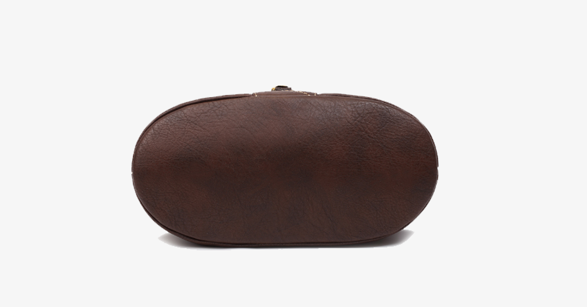 Vintage-style shoulder bags - Genuine brown leather crossbody shoulder bag - Portable handcrafted wallet
