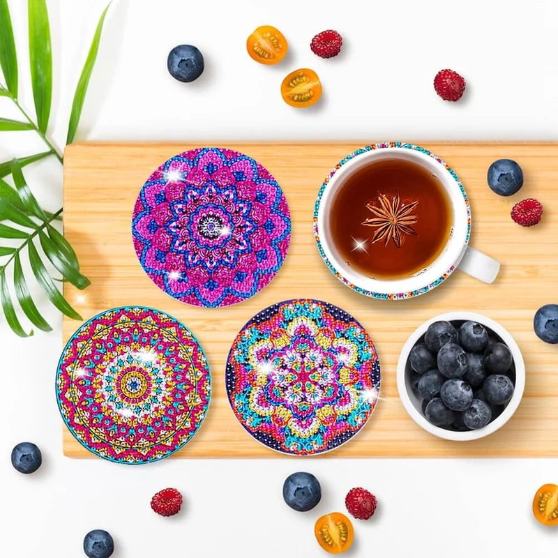 Diamond Crafts Coaster Diamond Painting Coaster (Mandala)