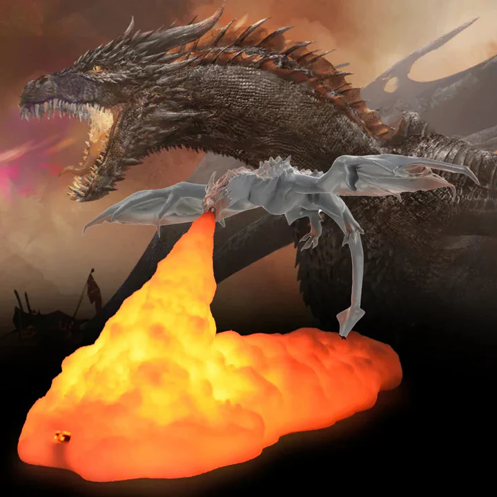 Fire-Breathing Dragon Lamp