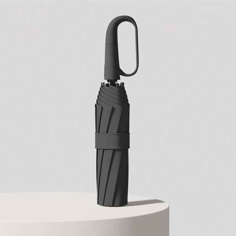 Windproof Folding Umbrella with Ring Buckle Handle