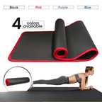 Extra Thick 0.39inch Non-Slip Exercise and Yoga Mat with Carry Band