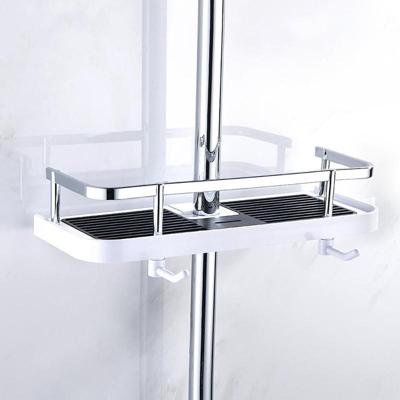 Bathroom Rod Shower Shelf Holder