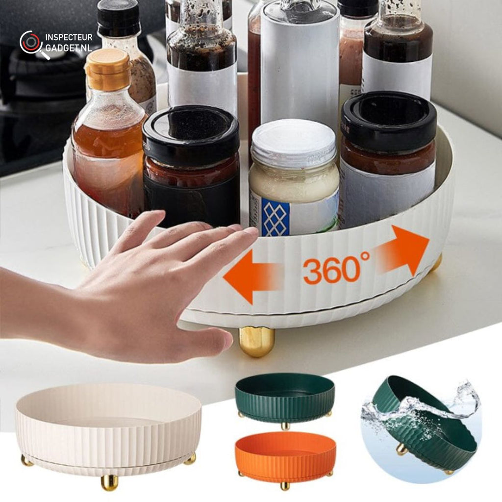 360° Rotary Organizer – Space-Saving Turntable Storage for Kitchen, Bathroom, Office, and Pantry