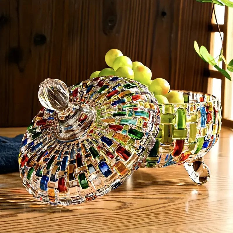 Glass jar for candies – colorful patterns adding charm to any space