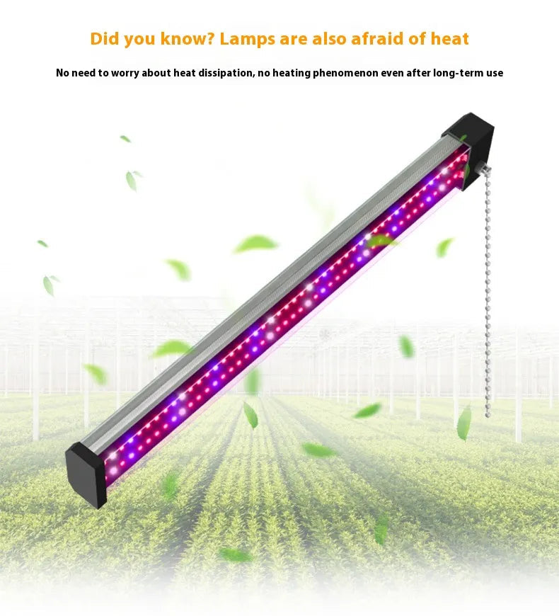 LED plant lamp with full spectrum lighting and pull switch for optimal plant growth