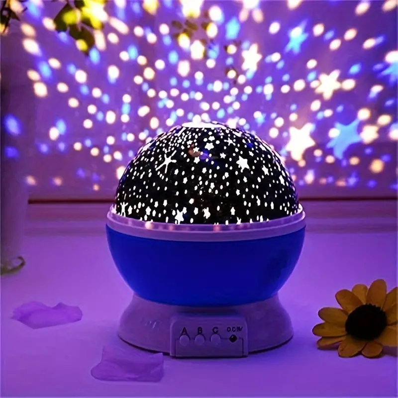 360° Sky Projector | Modern Nightstand Lamp with LED