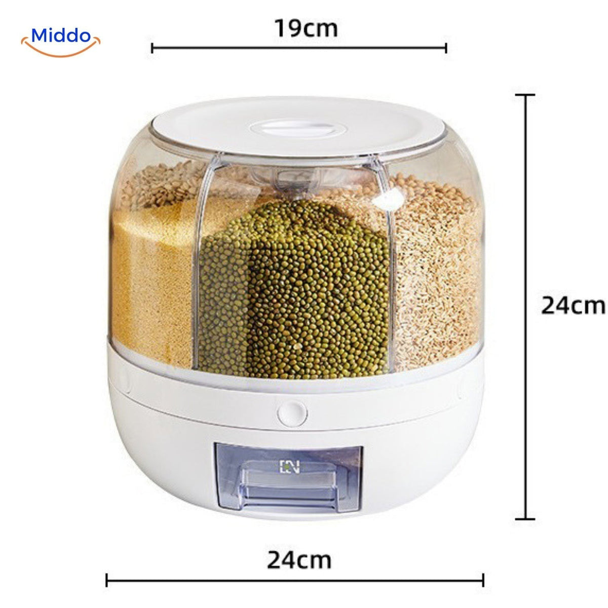 360° Rotating Grain Dispenser - SpinStore GrainKeeper